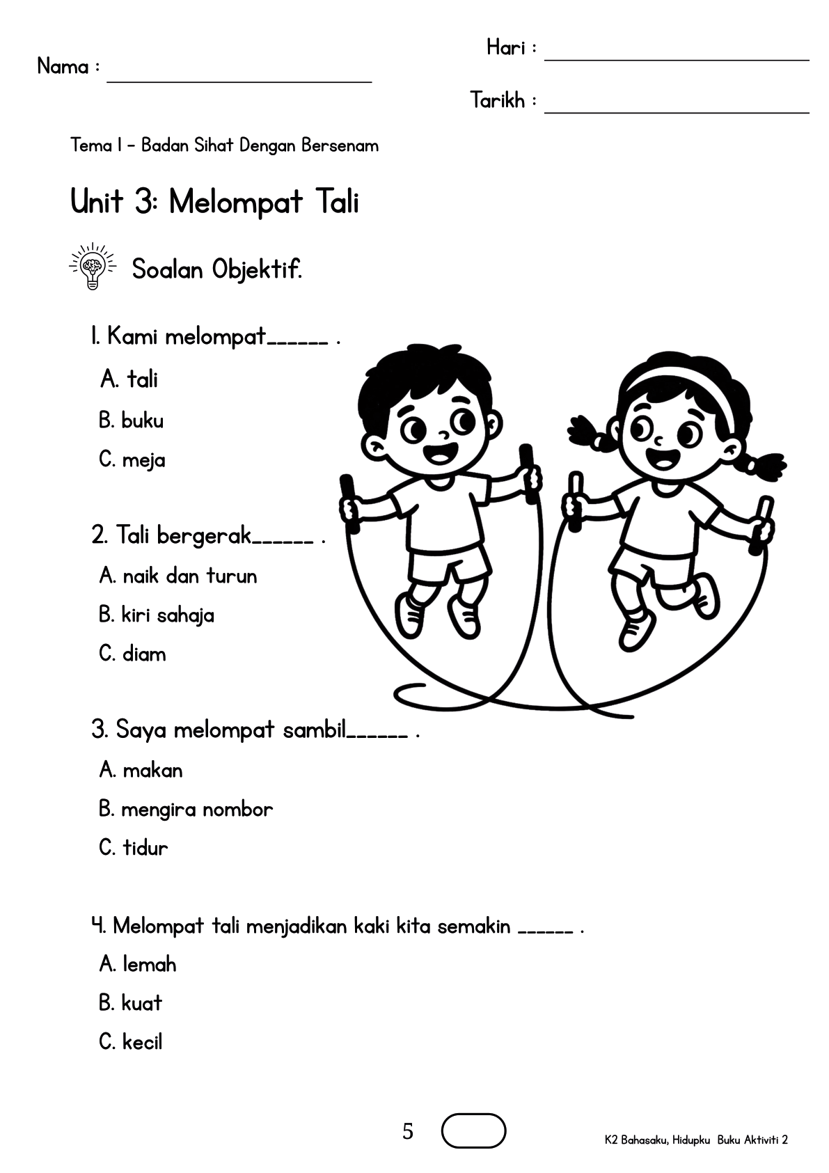 Buku Aktiviti m/s 5