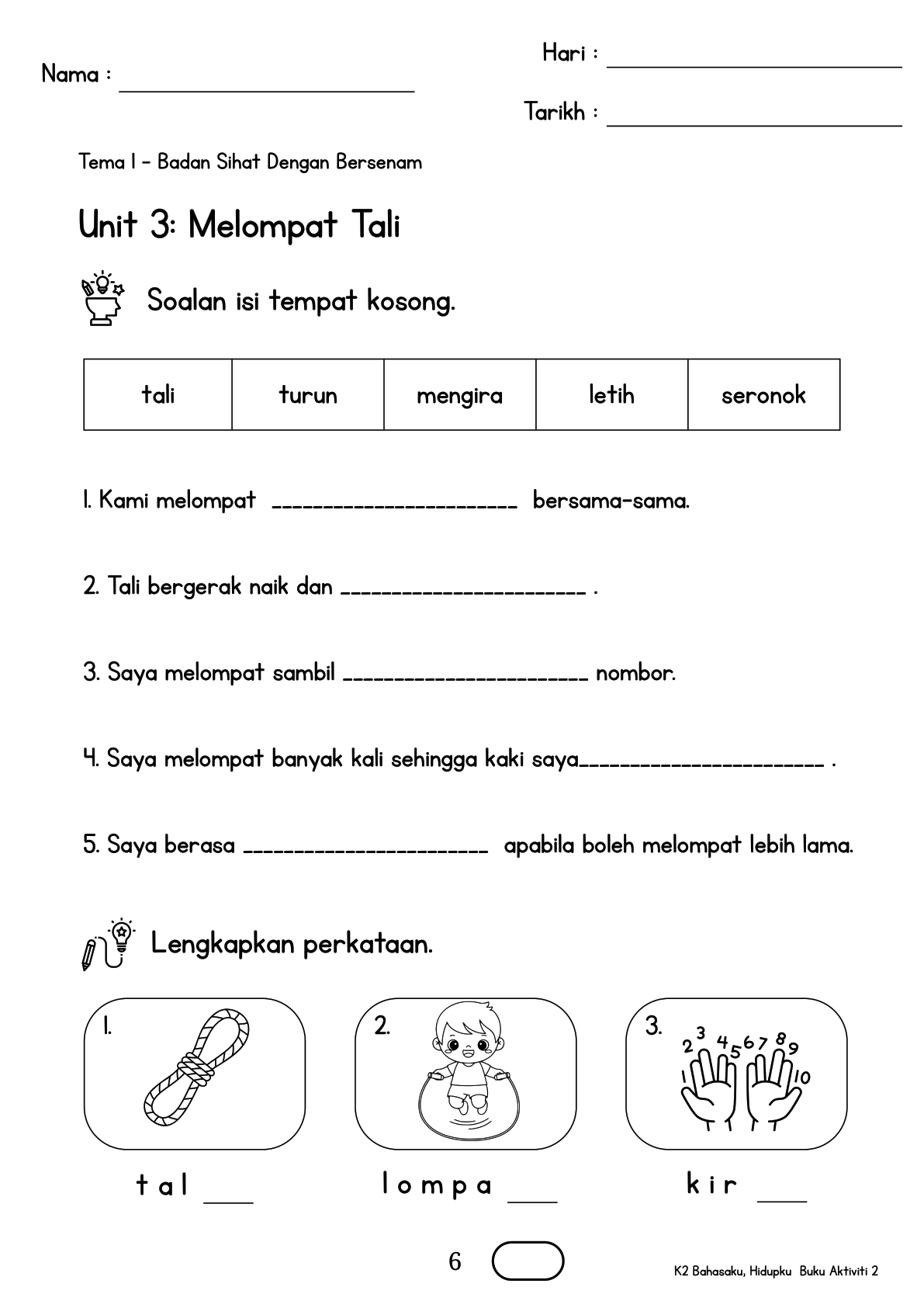 Buku Aktiviti m/s 6