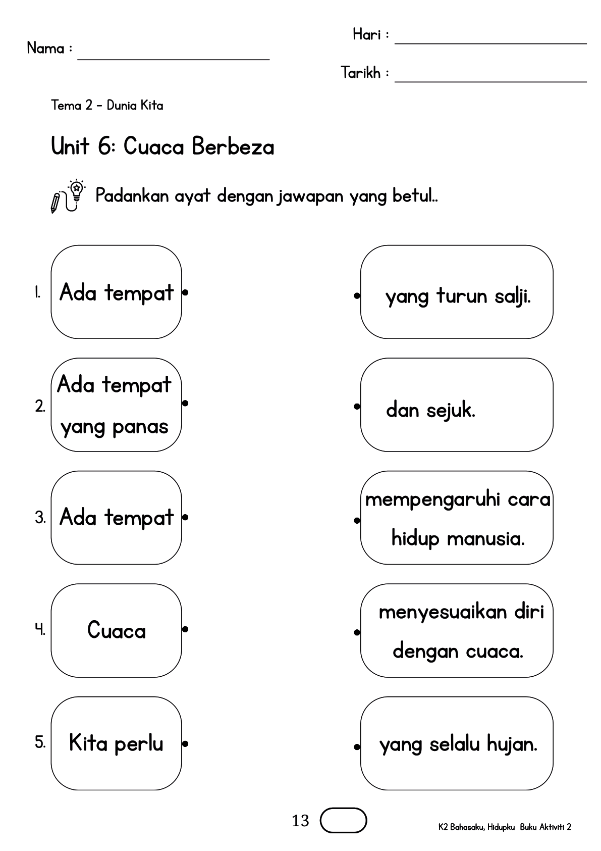 Buku Aktiviti m/s 13