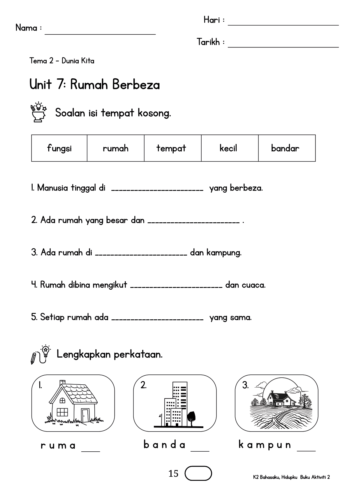 Buku Aktiviti m/s 15