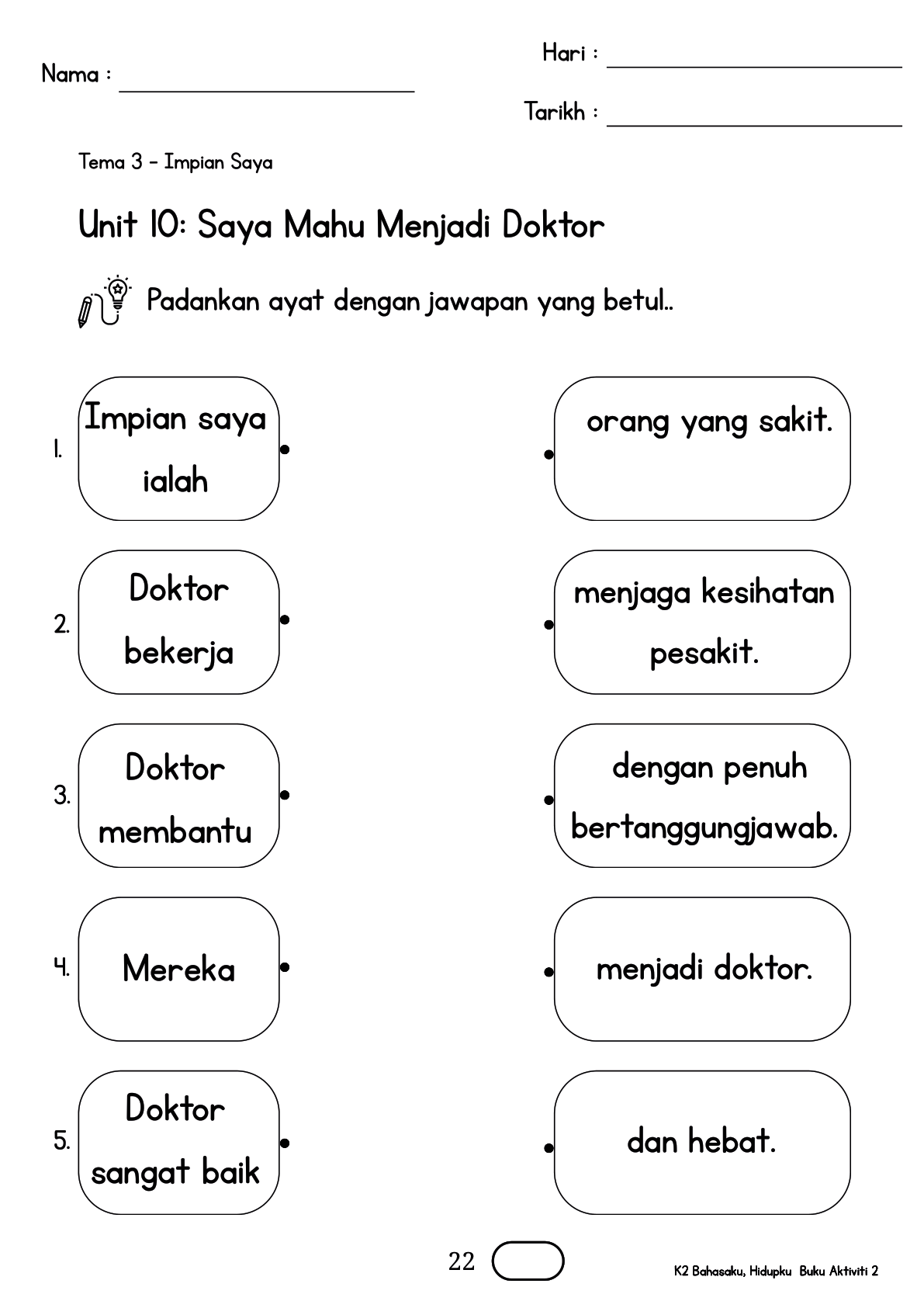 Buku Aktiviti m/s 22