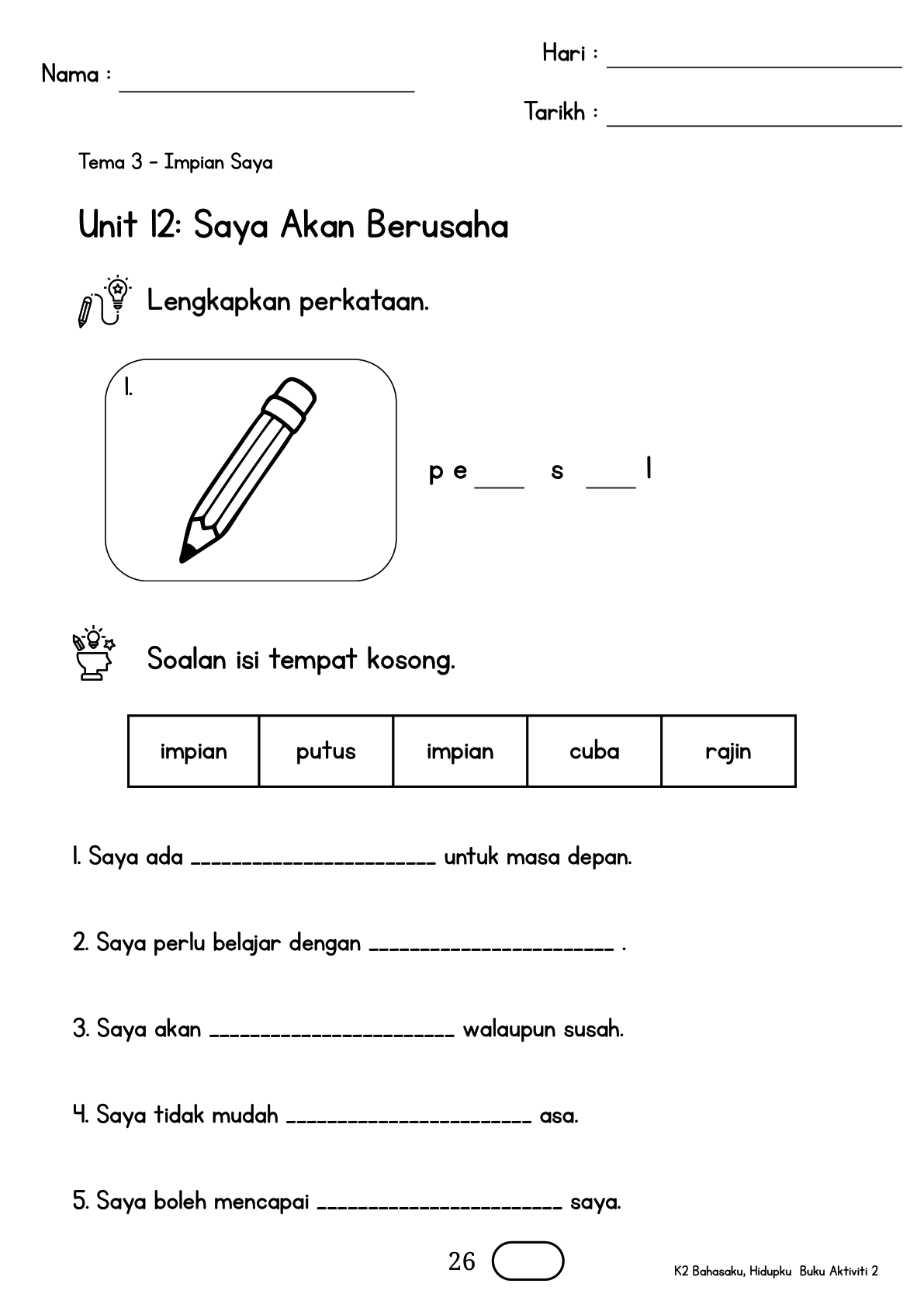 Buku Aktiviti m/s 26