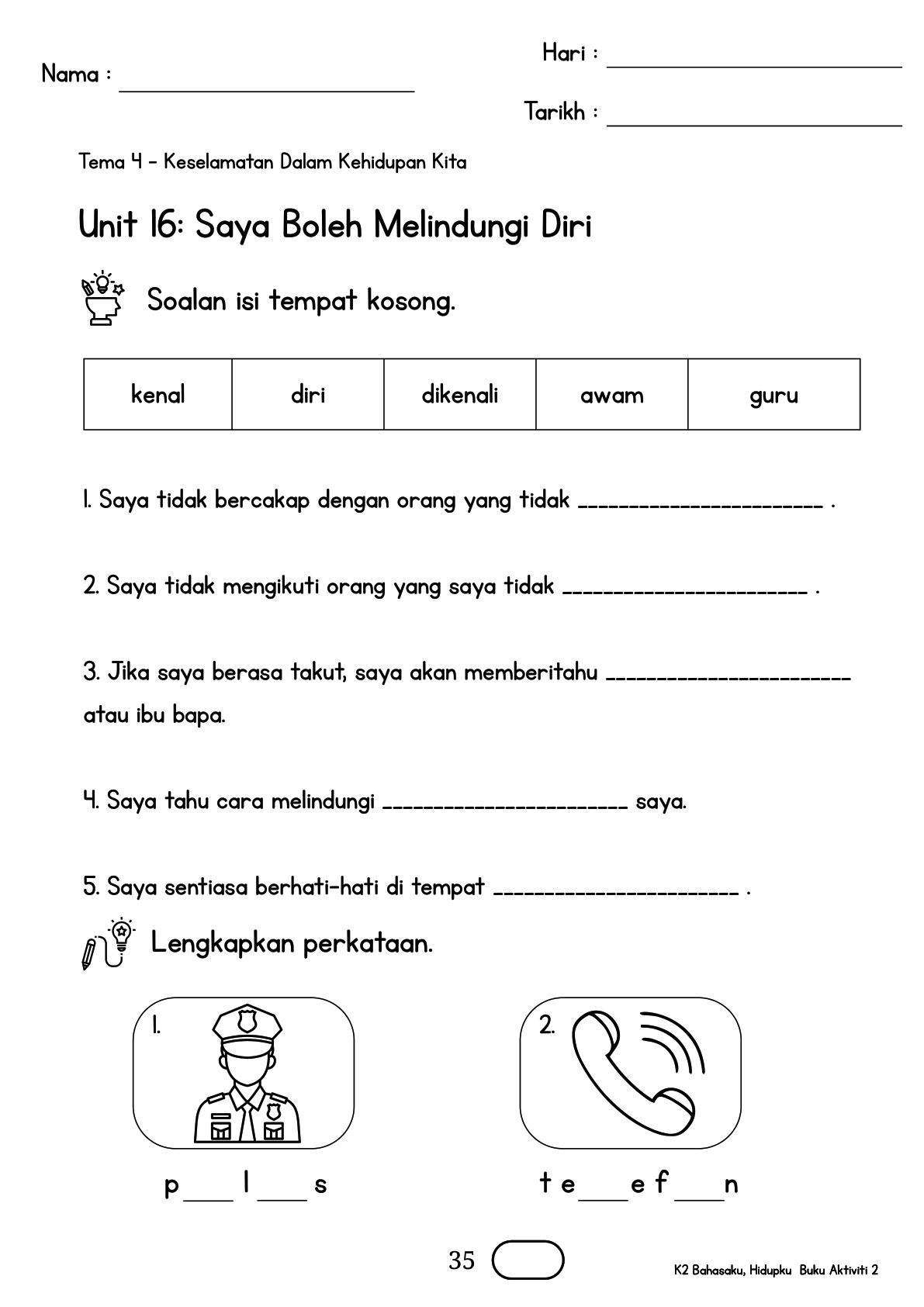 Buku Aktiviti m/s 35