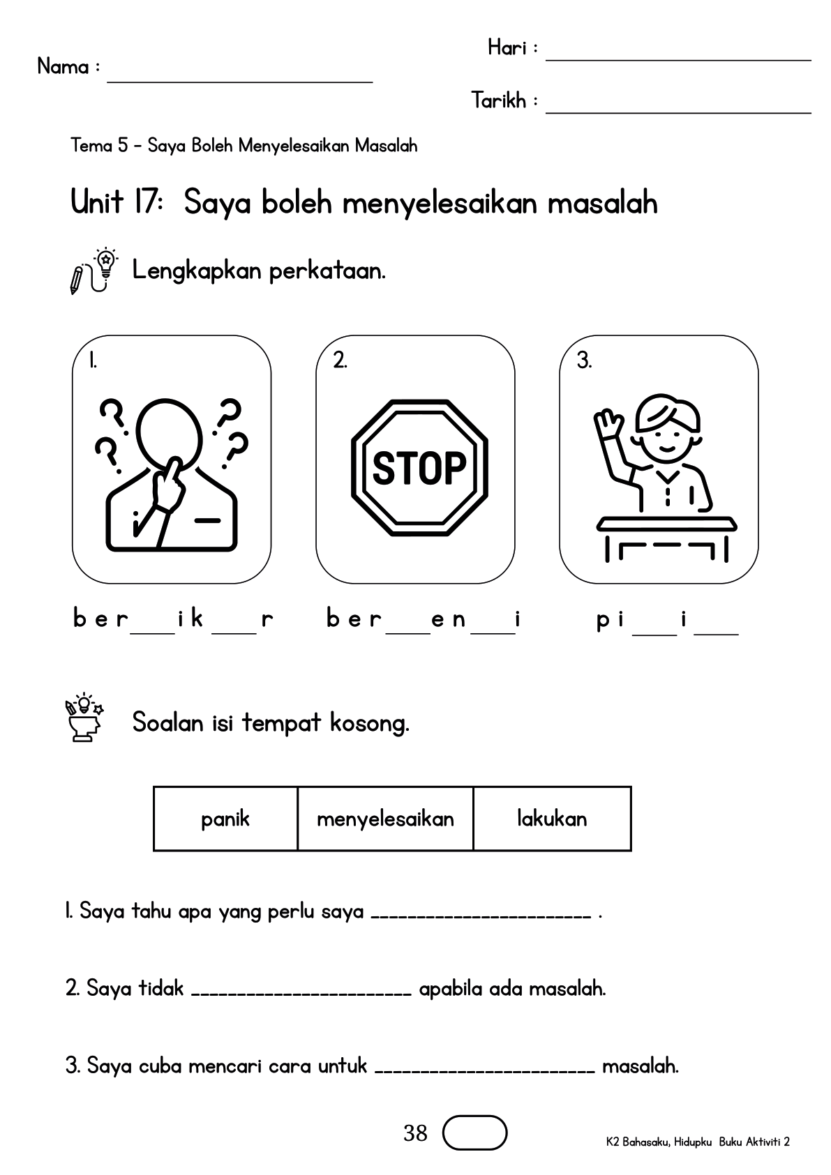 Buku Aktiviti m/s 38