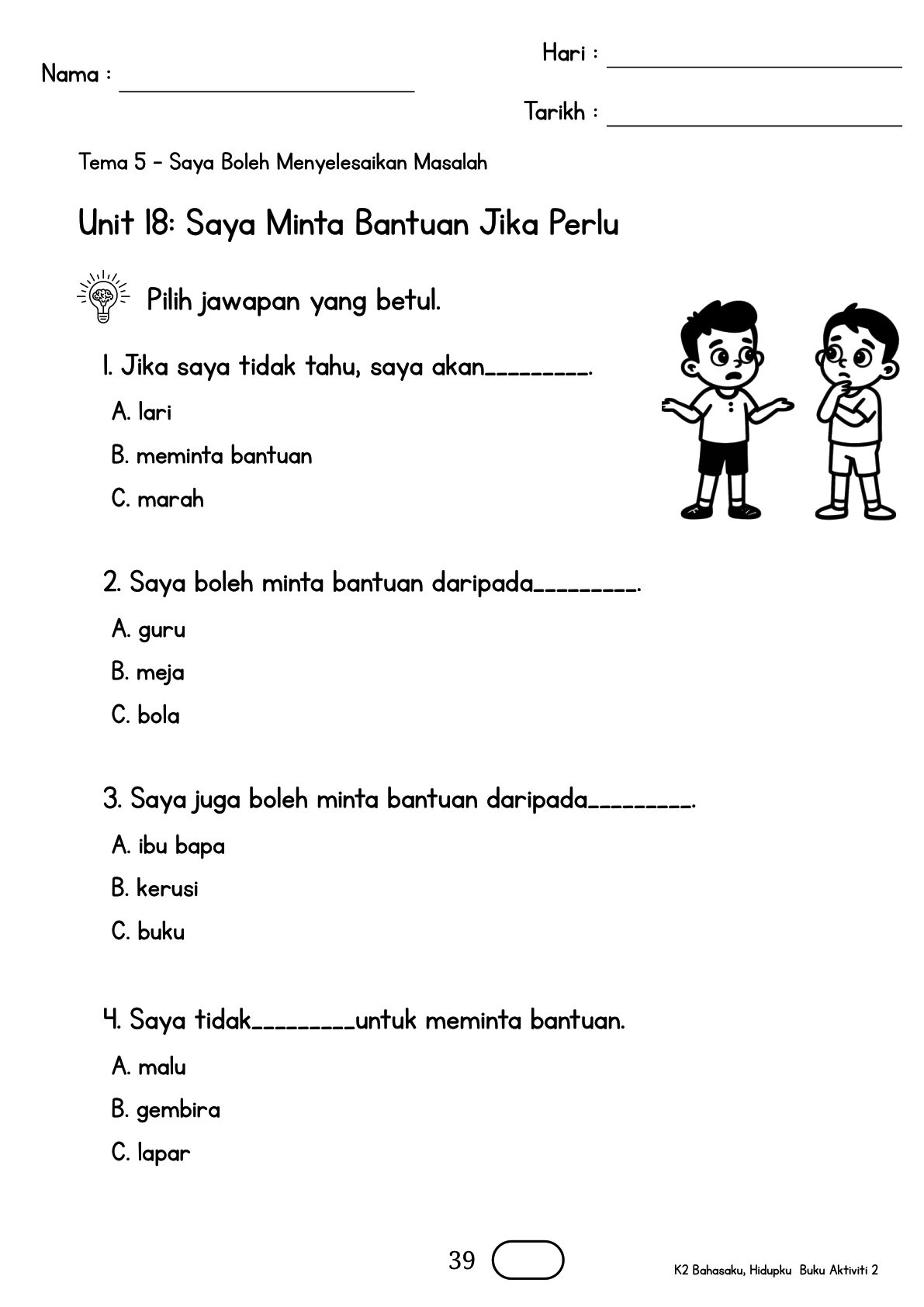 Buku Aktiviti m/s 39