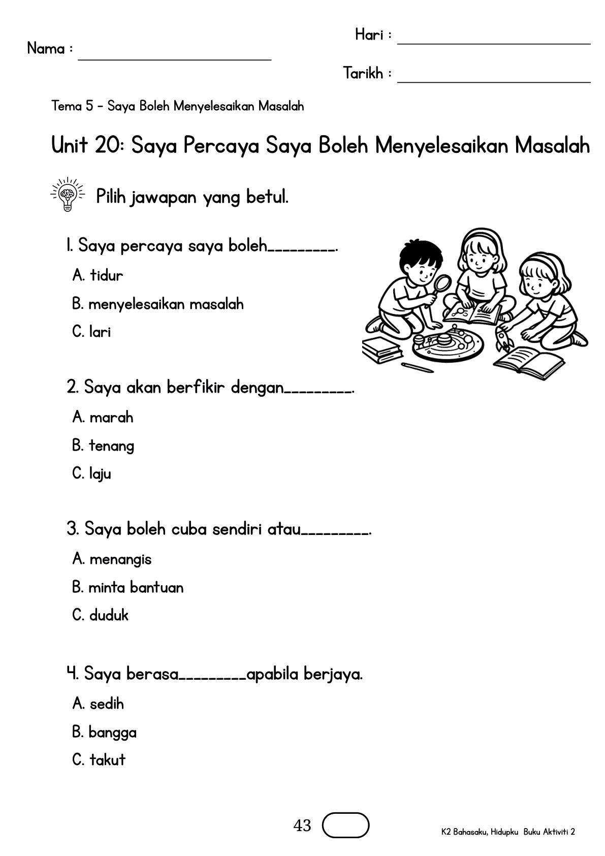Buku Aktiviti m/s 43