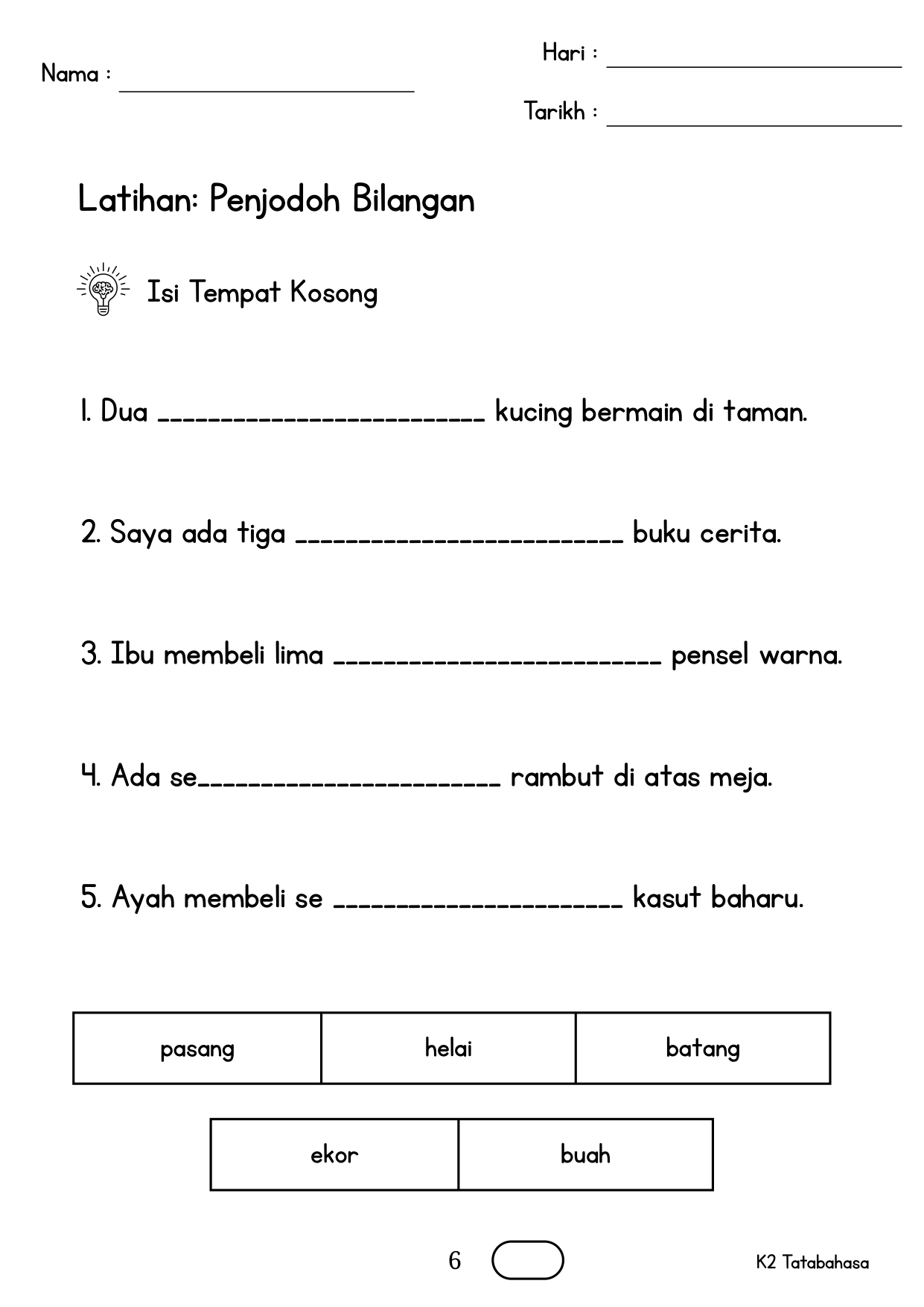 Tatabahasa m/s 6